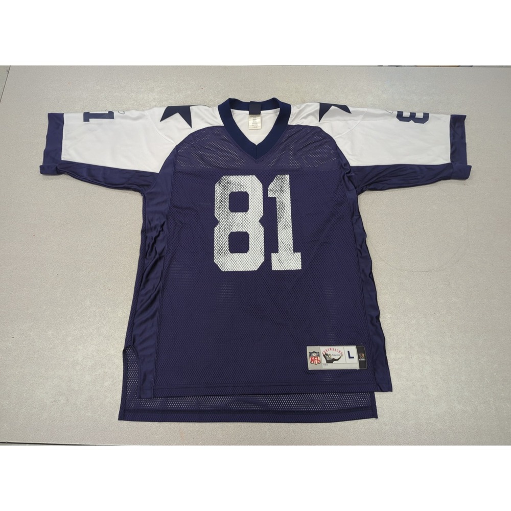 Vtg Reebok NFL Gridiron Classics Dallas Cowboys Terrell Owens 81 Jersey Y2K L